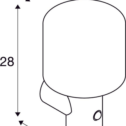 SLV Buitenlamp OVALISK SENSOR IP65 Antraciet - Doika - Buitenverlichting - SLV - 4024163248297 - 1004679