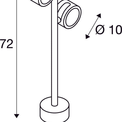 SLV Buitenlamp SITRA 360 IP44 Antraciet - Staanlamp - Doika - Buitenverlichting - SLV - 4024163127936 - 231505