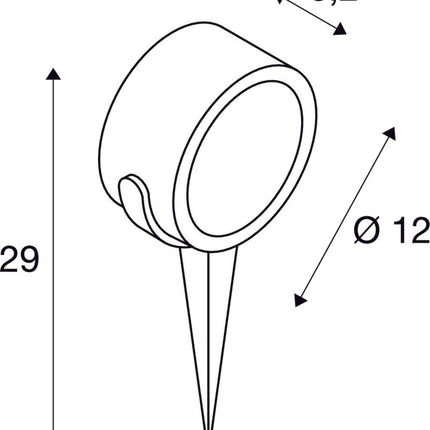 SLV Buitenlamp SITRA 360 SPIKE IP44 Antraciet - Doika - Buitenverlichting - SLV - 4024163134477 - 231525