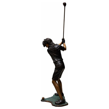 Standbeeld Golf Speelster 61x53x151 cm