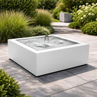 Vierkante aluminium watertafel met fontein 80x80x40cm 26kg - Zuiver Wit (RAL 9010) - Doika - Watertafel - Geroba -  - TaulaQA3-9010