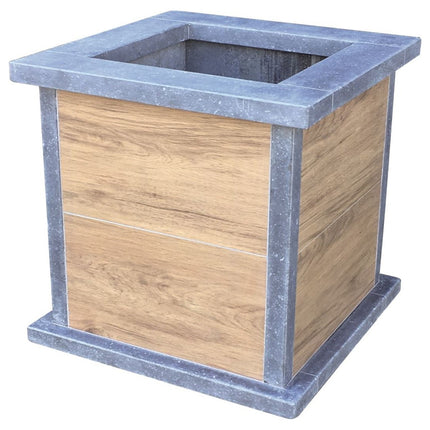 Vierkante arduinen plantenbak Classic Woodlook 46x46x46 cm