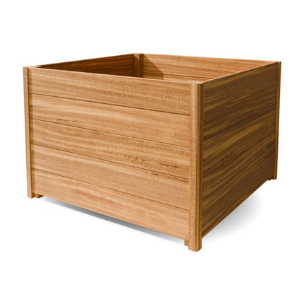 Vierkante Hardhouten plantenbak met poten 100x100x68 cm - Doika - Plantenbak - Geroba -  - ARRELH6