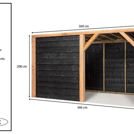 Voldux Schuilstal Maart 369 x 196 x 208 cm - Doika - Schuilstal - Voldux - 8720094051604 - 8720094051604