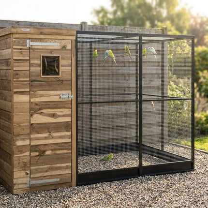 Voldux Volière R9 links 285 x 200 x 190 cm - Doika - Volière - Voldux - 8720094050096 - 8720094050096