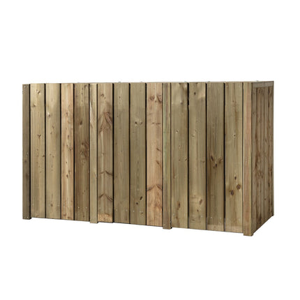 Volente Achterwand Voor 3x 240 liter 205x88x119cm Geïmpregneerd hout - Doika - Ombouw Kliko Achterwand - Volente - 