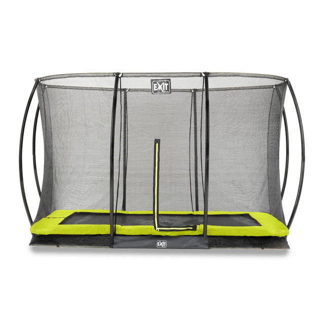 EXIT Silhouette inground trampoline 244x366cm met veiligheidsnet - groen - Doika BV - Trampoline - EXIT Toys - 8719743250604 - 12.95.82.40