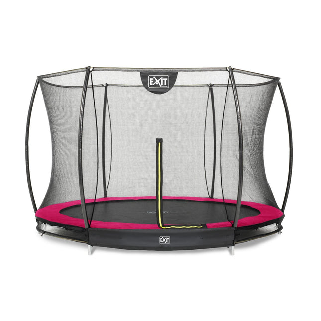 EXIT Silhouette inground trampoline ø305cm met veiligheidsnet - roze - Doika BV - Trampoline - EXIT Toys - 8719743250635 - 12.95.10.60