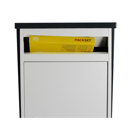 Safepost brievenbus Euroodrend No. 1 zwart/wit - RAL 9005/RAL 9010 - Doika BV - Brievenbus - Safepost - 7330589011108 - 901110