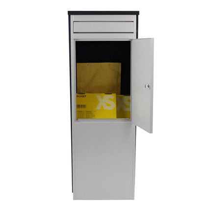 Safepost brievenbus Euroodrend No. 1 zwart/wit - RAL 9005/RAL 9010 - Doika BV - Brievenbus - Safepost - 7330589011108 - 901110